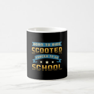 Born To Ride Scooter Driver E-Scooter Vintage Coffee Mug