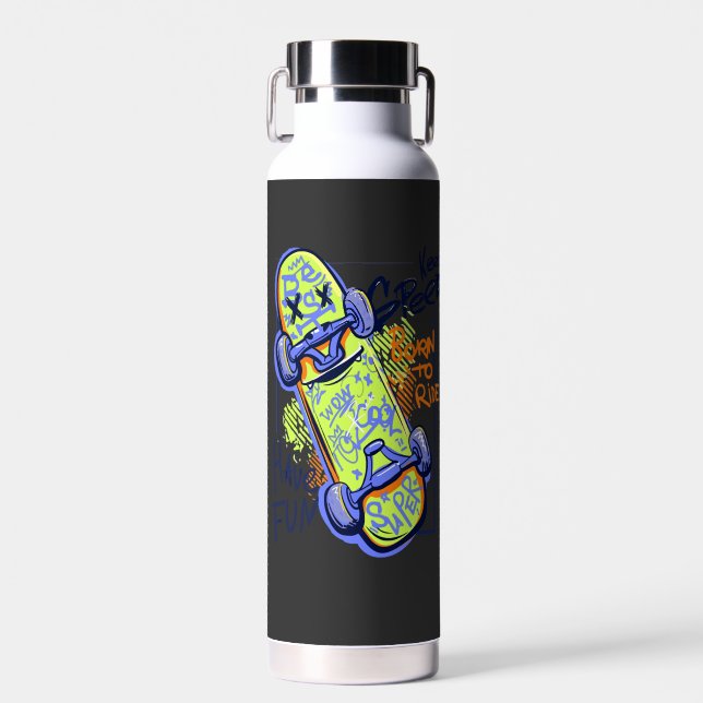 Born to ride  water bottle (Front)