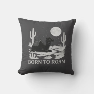 Born to Roam Throw Pillow