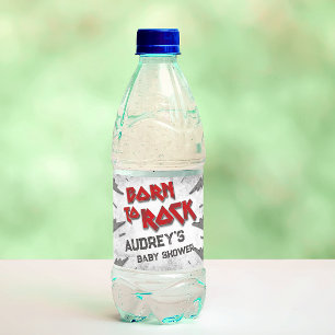 Born to Rock - Babyshower Water Bottle Label
