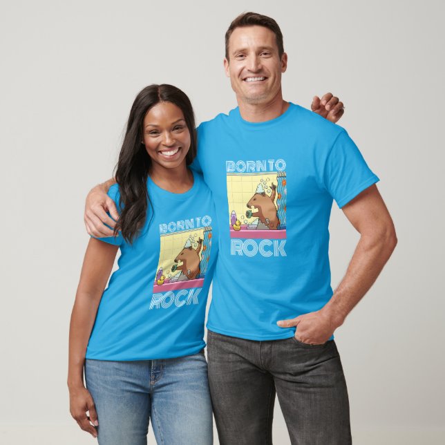 Born To Rock (Editable Text) Singing Groundhog T-Shirt (Unisex)