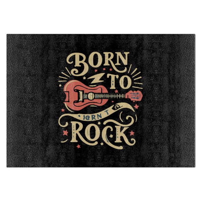Born to Rock Electric Guitar Cutting Board (Front)