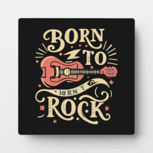 Born to Rock Electric Guitar Plaque