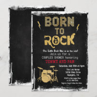 Born to Rock Rock Star Baby Shower Invitation