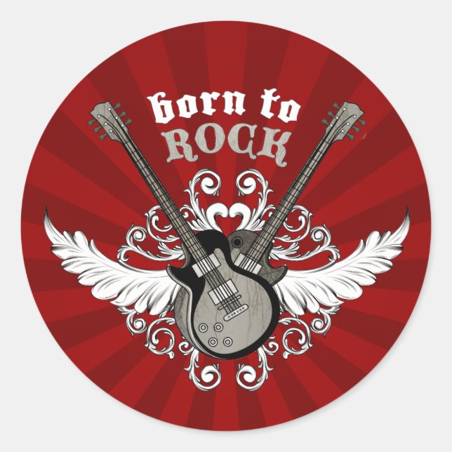 Born To Rock stickers (Front)
