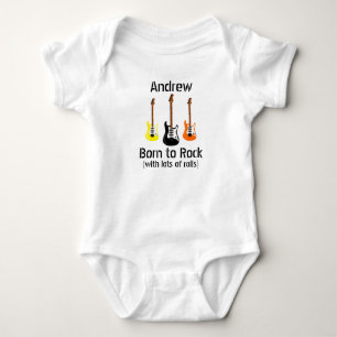 Born to Rock with Lots of Rolls  Baby Bodysuit