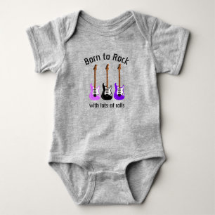 Born to Rock with Lots of Rolls Baby Bodysuit