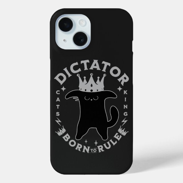 Born To Rule | Funny Cat Design Case-Mate iPhone Case (Back)