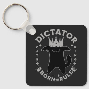 Born To Rule   Funny Cat Design Keychain