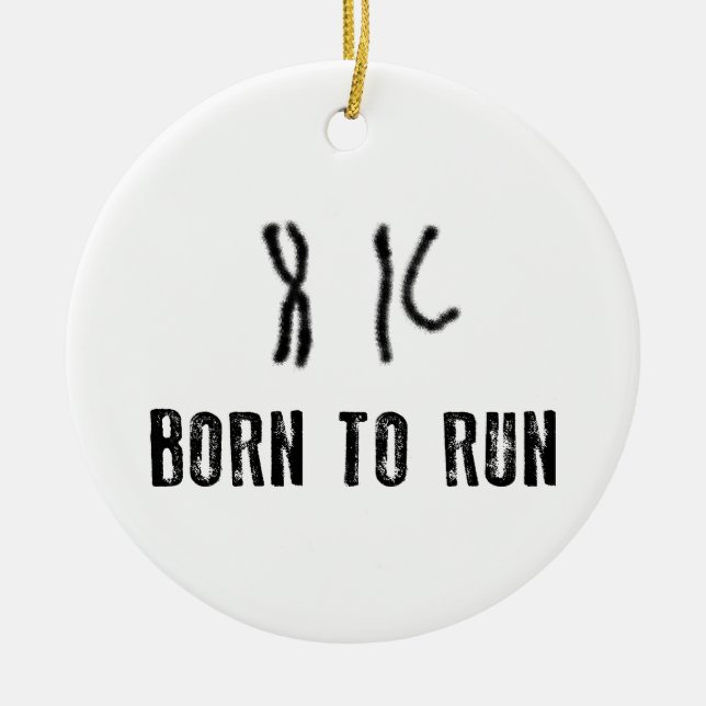 Born To Run DNA Ceramic Ornament (Front)