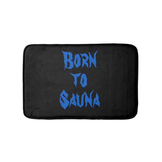 Born to Sauna Finnish Bath Mat (Black; Small) (Front)
