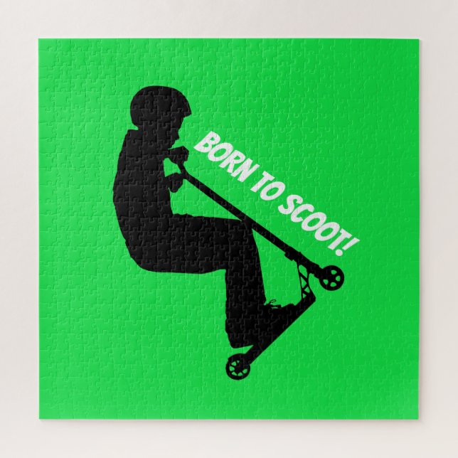 Born to Scoot - Stunt Scooter Rider   Jigsaw Puzzle (Vertical)