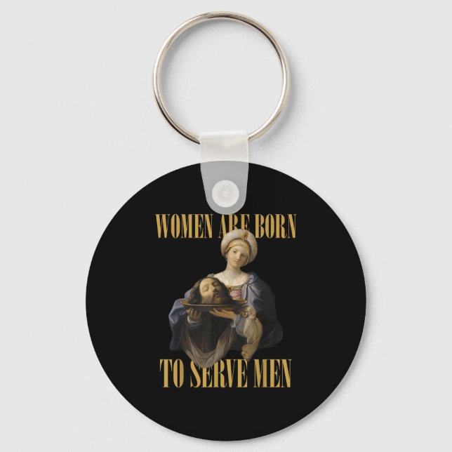 Born To Serve Men Christian Boss Girl Motivational Keychain (Front)