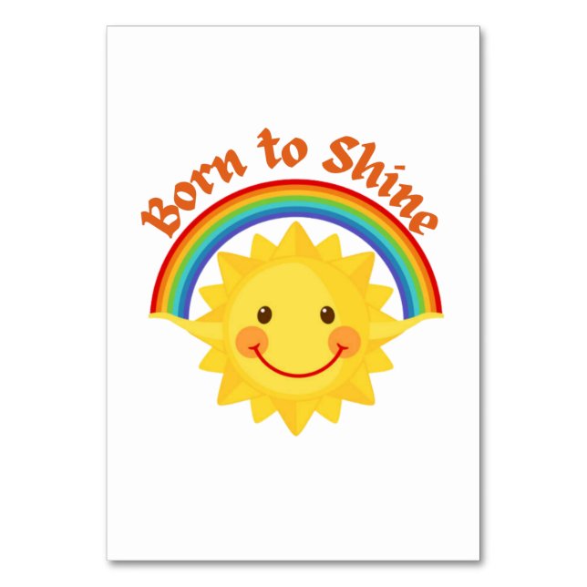 Born to Shine Table Card (Front)
