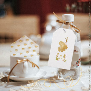 Born to Shine White Gift Tag by Poet Adiela Akoo