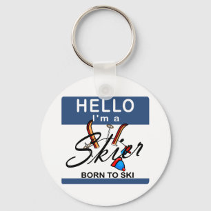 Born To Ski Keychain