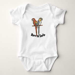 Born to Smile Parrot Baby Bodysuit