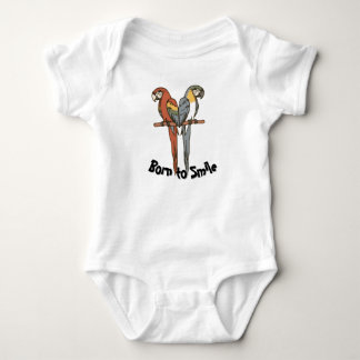 Born to Smile Parrot Baby Bodysuit