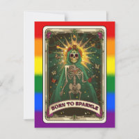 Born to Sparkle Tarot LGBT Pride Skeleton