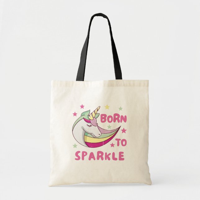 Born to Sparkle Tote Bag (Front)