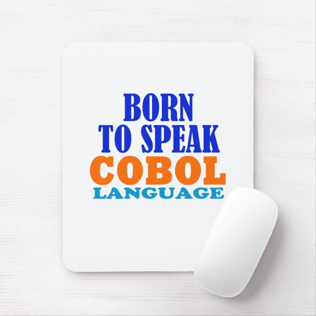 Born To Speak Cobol Language Mouse Pad (With Mouse)