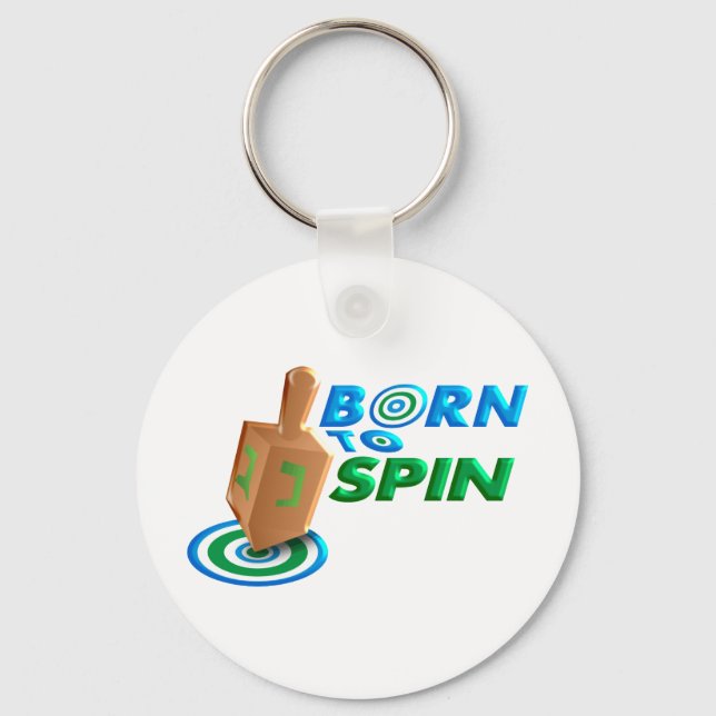 Born To Spin Keychain (Front)