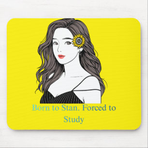 Born to Stan – K-Pop Aesthetic Girl Mouse Pad
