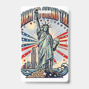 Born to Stand Tall - Vintage Patriotic Statue of L Badge