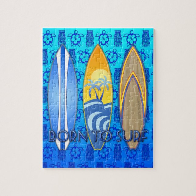 Born To Surf Jigsaw Puzzle (Vertical)