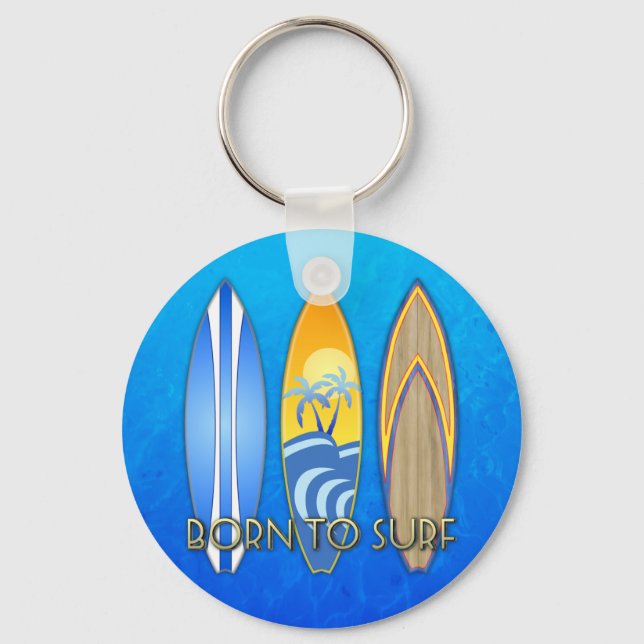 Born To Surf Keychain (Front)