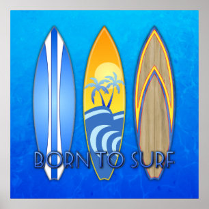 Born To Surf Poster
