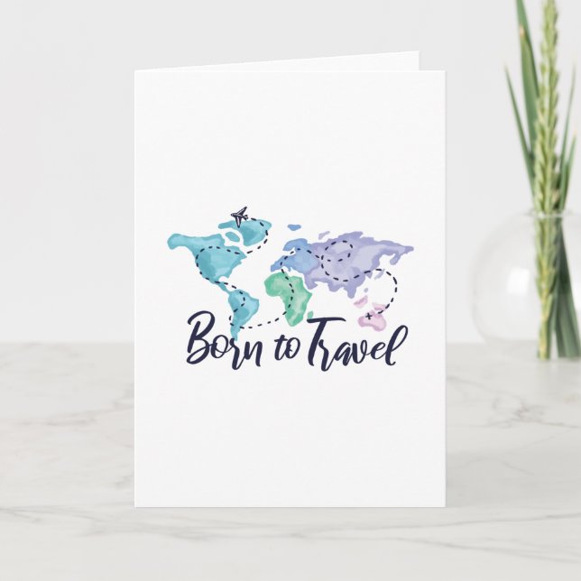 BORN TO TRAVEL CARD (Front)