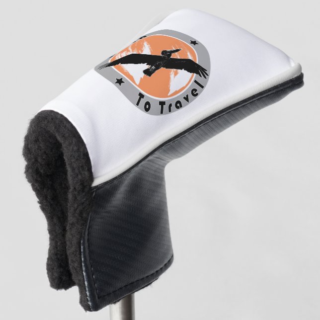 Born to travel  golf head cover (3/4 Front)