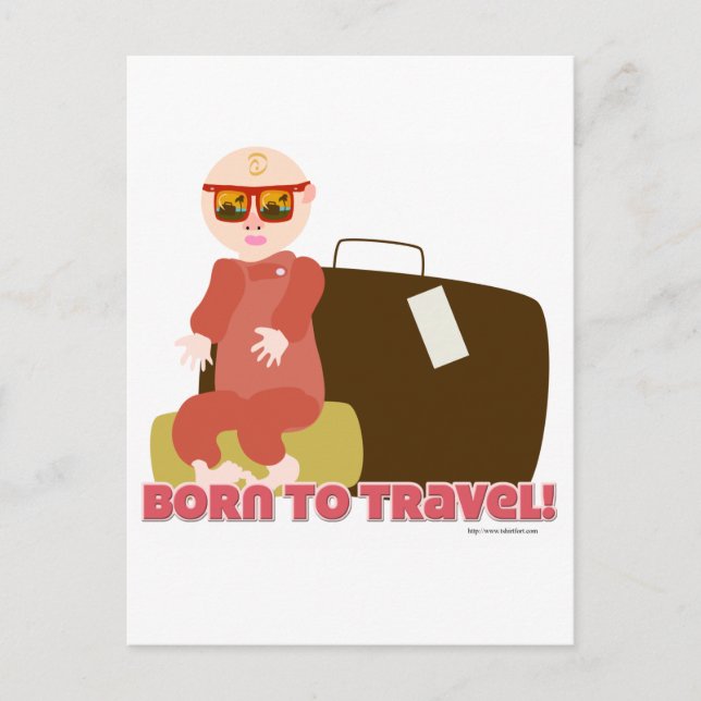 Born to Travel Postcard (Front)