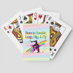 BORN TO TUMBLE GYMNASTICS PLAYING CARDS
