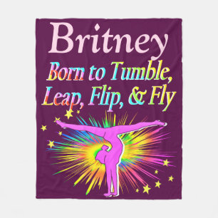 BORN TO TUMBLE PERSONALIZED FLEECE BLANKET