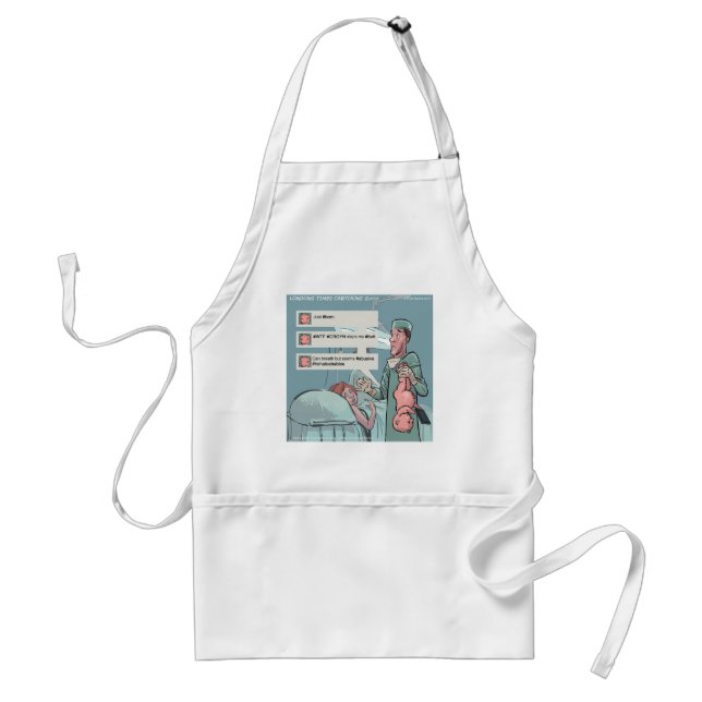 Born To Tweet Funny Cartoon Standard Apron (Front)