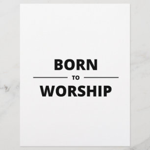 BORN TO WORSHIP LETTERHEAD