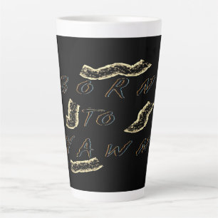 Born To Yawn Goth Type Design Thats Fine Latte Mug