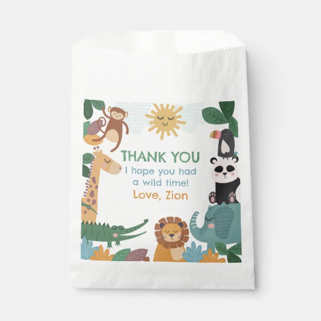 Born Two Be Wild Blue Favour Bag (Front)