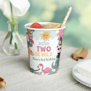 Born Two Be Wild Girl Paper Cups