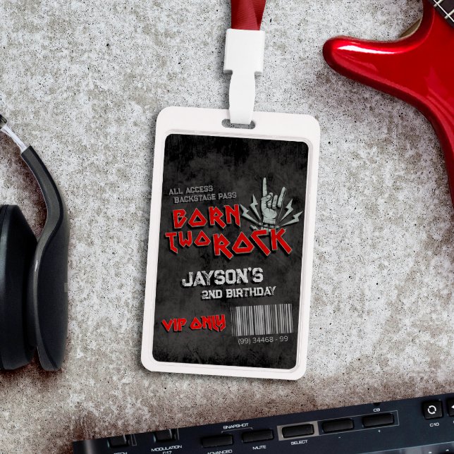 Born Two Rock - 2nd Birthday VIP All Access Badge (Born Two Rock - All Access Backstage Pass)