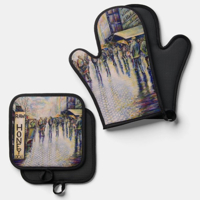 Born Under a Bad Sign Oven Mitt & Pot Holder Set (Front/Back)