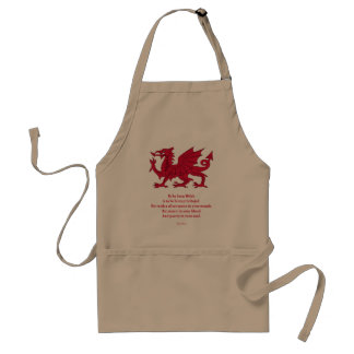 Born Welsh Poem with Dragon Standard Apron