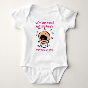 Born Wet Hungry Baby Sleeper Romper
