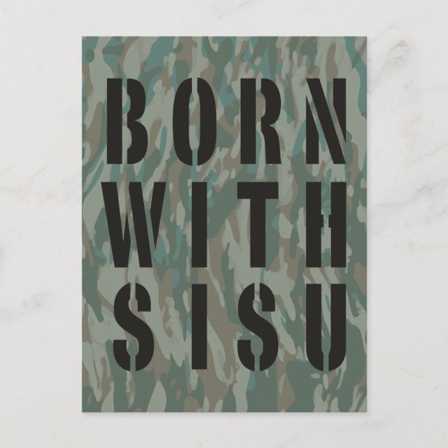 Born With Sisu 2 Postcard (Front)