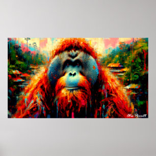 Bornean orangutan 2 poster