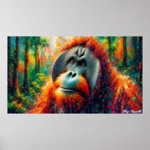 Bornean orangutan 3 poster
