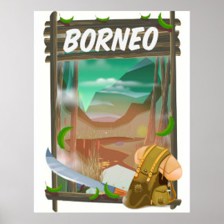Borneo Jungle travel poster