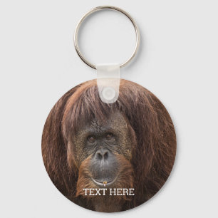 Borneo Orangutan Beautiful Photography Keychain